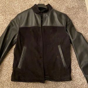 Murano leather and satin jacket